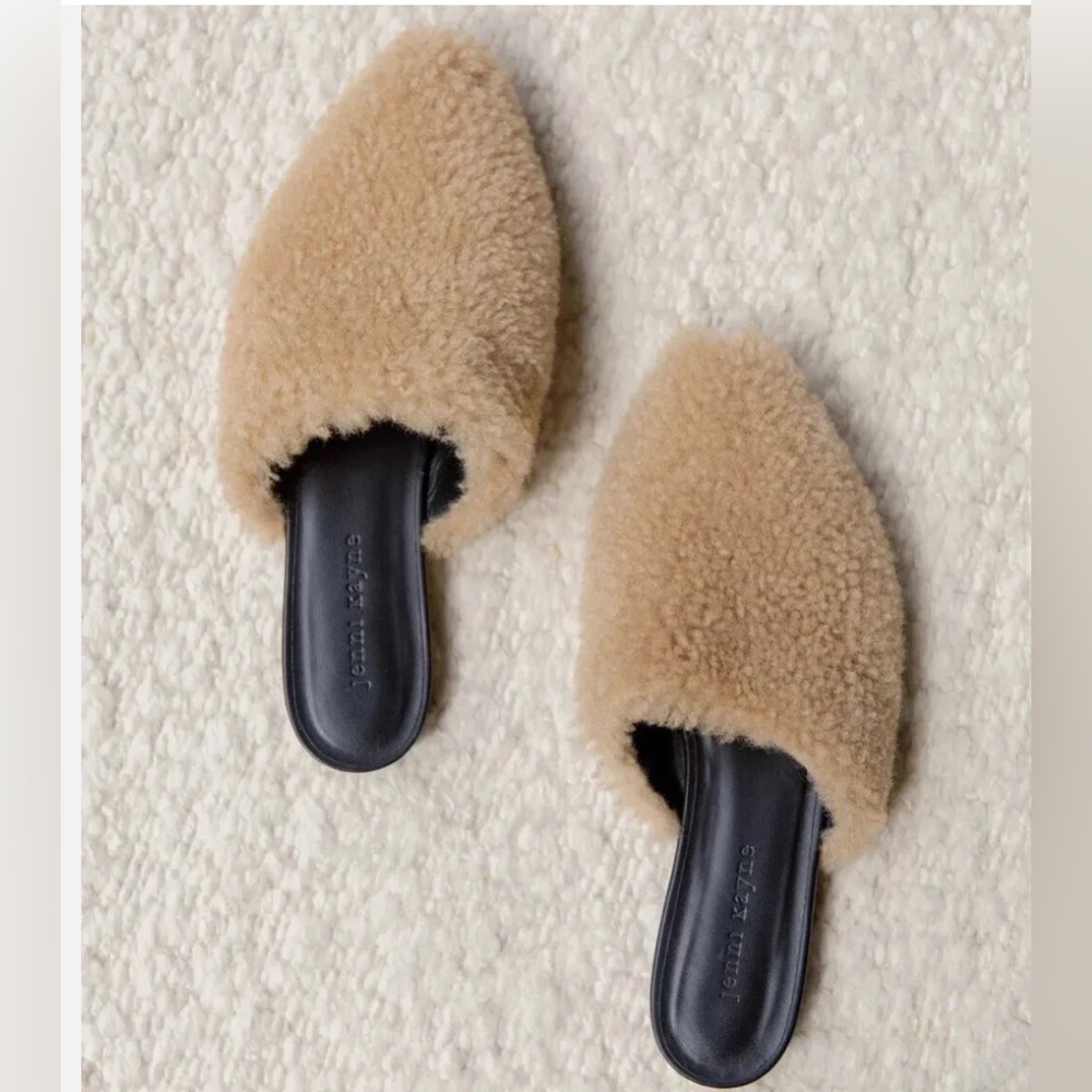 🤎 Jenni Kayne Shearling Mules , size 40, color: Natural 🤎
